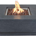 Manhattan Concrete Fire Pit 36" X 36" Outdoor Patio Firepit Includes Lava Rocks Modern Fire Pits & Outdoor Fireplaces for Garden, Deck, Indoor & Outdoor Heating