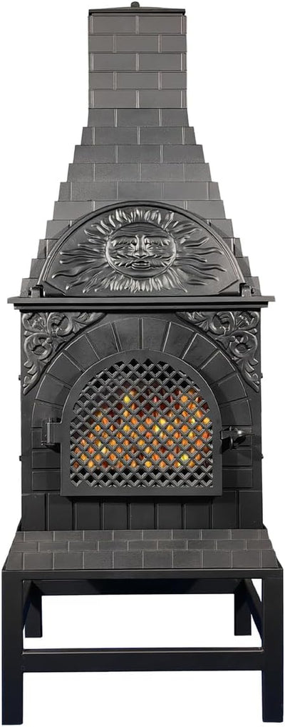 Casita Grill Chiminea Outdoor Fireplace Wood Burning Firepit and Pizza Oven