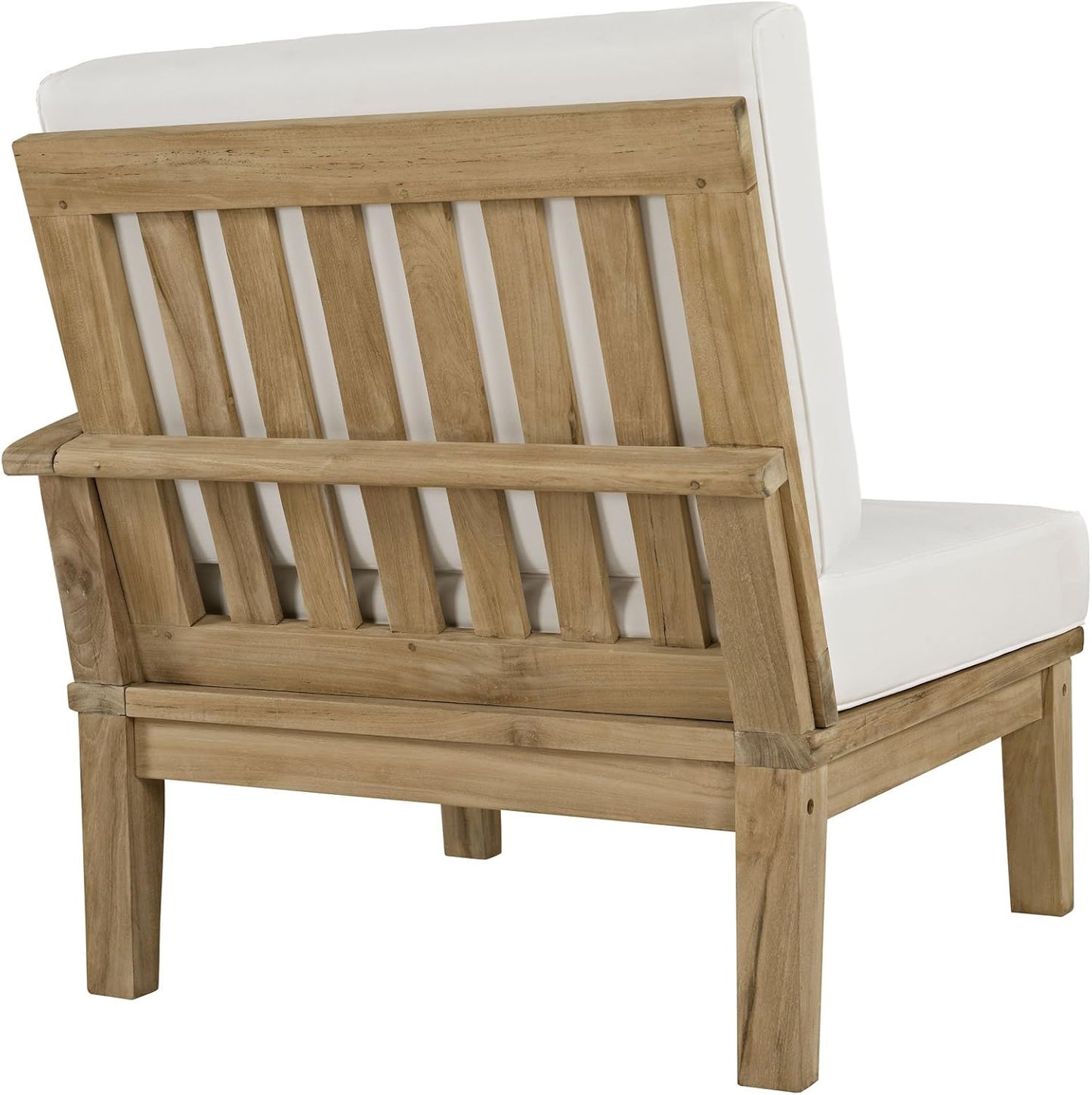 Marina Premium Grade a Teak Wood 6-Piece Outdoor Patio Furniture Set in Natural White