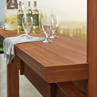 Outdoor Pergola Built for Wind Resistance, Cedar Frame, Built-in Bar, PowerPort Outlets, 140 Sq Ft Shade
