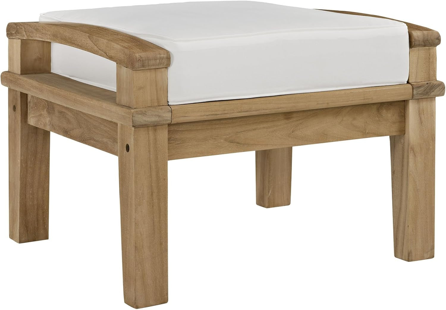 Marina Premium Grade a Teak Wood 6-Piece Outdoor Patio Furniture Set in Natural White