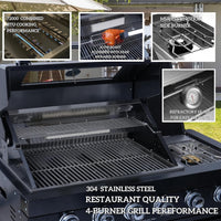 Modular Outdoor Kitchen Built for Complete Patio Cooking, Gas Grill, Sink, Refrigerator, Storage Cabinets